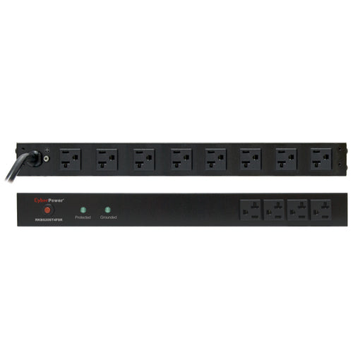 CyberPower RKBS20ST4F8R surge protector Black 12 AC outlet(s) 120 V 4.57 m