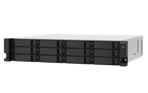 QNAP TS-1273AU-RP-8G NAS Rack (2U) Ryzen Embedded V1500B 8 GB DDR4 0 TB QNAP QTS Aluminium, Black