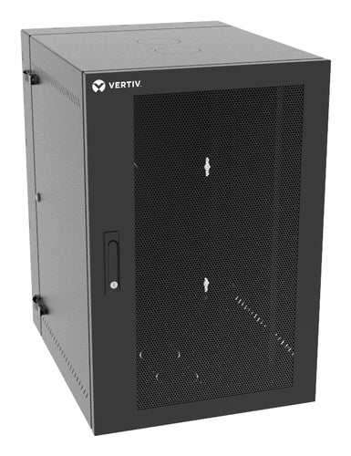 Vertiv Liebert Rack 19U Server Rack Enclosure | Wall Mount | 914.4x533.4x609.6mm 36x21x24in (HxWxD) | Mesh door | Medium depth | rack cabinet (VR1007)