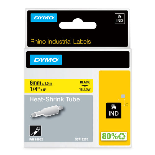 DYMO IND Heat-Shrink Tube Labels - 6mm x 1,5m