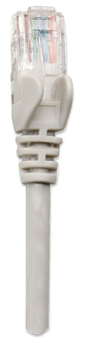Intellinet Network Patch Cable, Cat5e, 1m, Grey, CCA, U/UTP, PVC, RJ45, Gold Plated Contacts, Snagless, Booted, Lifetime Warranty