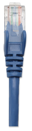 Intellinet Network Patch Cable, Cat5e, 3m, Blue, CCA, U/UTP, PVC, RJ45, Gold Plated Contacts, Snagless, Booted, Lifetime Warranty