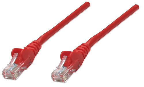 Intellinet Network Patch Cable, Cat5e, 7.5m, Red, CCA, U/UTP, PVC, RJ45, Gold Plated Contacts, Snagless, Booted, Lifetime Warranty