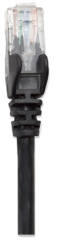 Intellinet Network Patch Cable, Cat5e, 5m, Black, CCA, U/UTP, PVC, RJ45, Gold Plated Contacts, Snagless, Booted, Lifetime Warranty