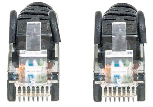 Intellinet Network Patch Cable, Cat6, 1m, Black, CCA, U/UTP, PVC, RJ45, Gold Plated Contacts, Snagless, Booted, Lifetime Warranty
