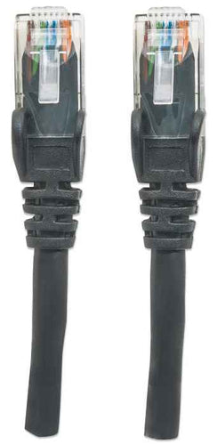 Intellinet Network Patch Cable, Cat6, 0.5m, Black, CCA, U/UTP, PVC, RJ45, Gold Plated Contacts, Snagless, Booted, Lifetime Warranty