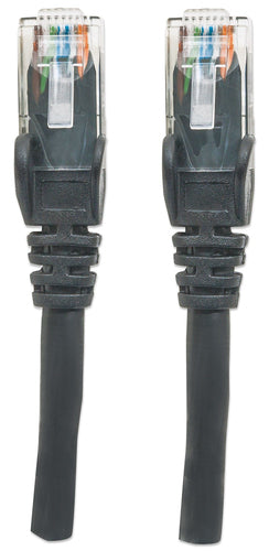 Intellinet Network Patch Cable, Cat6, 1.5m, Black, CCA, U/UTP, PVC, RJ45, Gold Plated Contacts, Snagless, Booted, Lifetime Warranty