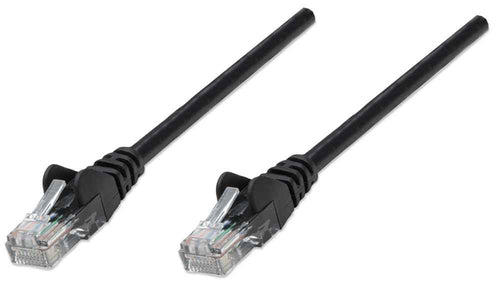 Intellinet Network Patch Cable, Cat6, 7.5m, Black, CCA, U/UTP, PVC, RJ45, Gold Plated Contacts, Snagless, Booted, Lifetime Warranty