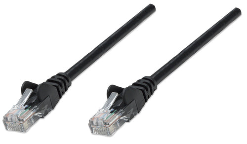 Intellinet Network Patch Cable, Cat6, 15m, Black, CCA, U/UTP, PVC, RJ45, Gold Plated Contacts, Snagless, Booted, Lifetime Warranty