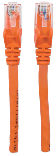 Intellinet Network Patch Cable, Cat6, 7.5m, Orange, CCA, U/UTP, PVC, RJ45, Gold Plated Contacts, Snagless, Booted, Lifetime Warranty, Polybag