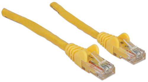 Intellinet Network Patch Cable, Cat6, 7.5m, Yellow, CCA, U/UTP, PVC, RJ45, Gold Plated Contacts, Snagless, Booted, Lifetime Warranty