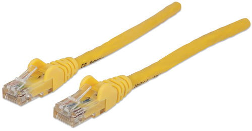 Intellinet Network Patch Cable, Cat6, 0.5m, Yellow, CCA, U/UTP, PVC, RJ45, Gold Plated Contacts, Snagless, Booted, Lifetime Warranty