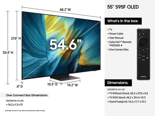 Samsung Series 9 QN55S95FAFXZA TV 139.7 cm (55") 4K Ultra HD Smart TV Wi-Fi Black