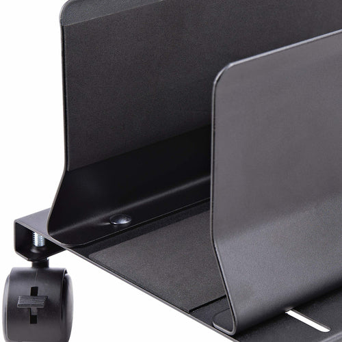 StarTech.com Computer Tower Cart, Rolling Mobile CPU Caddy on Wheels (Casters), Max Load 46.3lb/21kg, Adjustable PC Case Mount, Desktop Floor Stand, Steel Dolly