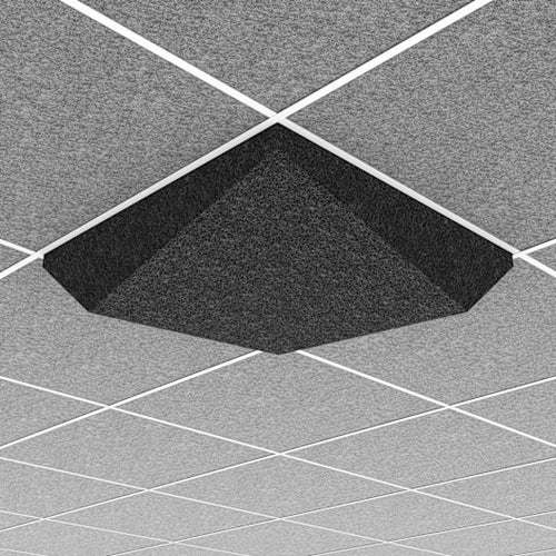Middle Atlantic Products Ori Acoustic Ceiling Tile in Charcoal Gray, Valley 2, 15/16" Layin