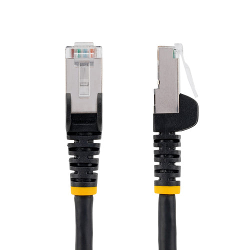 StarTech.com 50ft Black CAT6a Ethernet Cable, Snagless RJ45, 10GbE, 100W PoE++, S/FTP, LSZH, 27AWG Pure Bare Copper Wire, 500MHz, Shielded Network Patch Cord w/Strain Reliefs, Individually Tested/ETL Verified