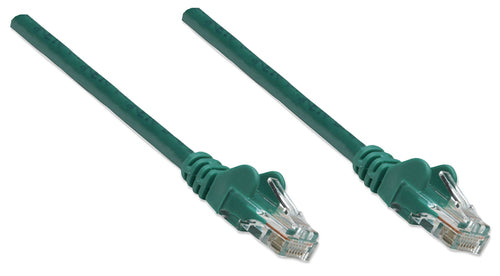 Intellinet Network Patch Cable, Cat5e, 1.5m, Green, CCA, U/UTP, PVC, RJ45, Gold Plated Contacts, Snagless, Booted, Lifetime Warranty