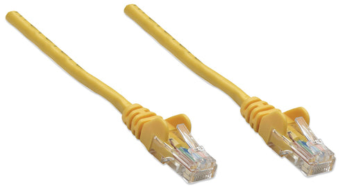 Intellinet Network Patch Cable, Cat5e, 1.5m, Yellow, CCA, U/UTP, PVC, RJ45, Gold Plated Contacts, Snagless, Booted, Lifetime Warranty