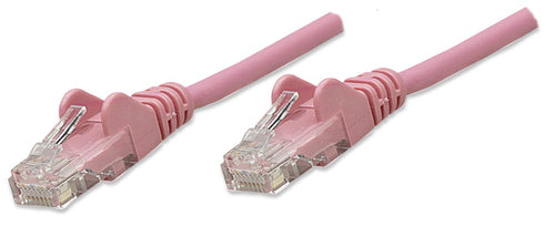 Intellinet Network Patch Cable, Cat6, 7.5m, Pink, CCA, U/UTP, PVC, RJ45, Gold Plated Contacts, Snagless, Booted, Lifetime Warranty, Polybag
