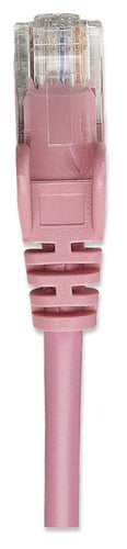 Intellinet Network Patch Cable, Cat5e, 5m, Pink, CCA, U/UTP, PVC, RJ45, Gold Plated Contacts, Snagless, Booted, Polybag