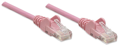 Intellinet Network Patch Cable, Cat5e, 5m, Pink, CCA, U/UTP, PVC, RJ45, Gold Plated Contacts, Snagless, Booted, Polybag