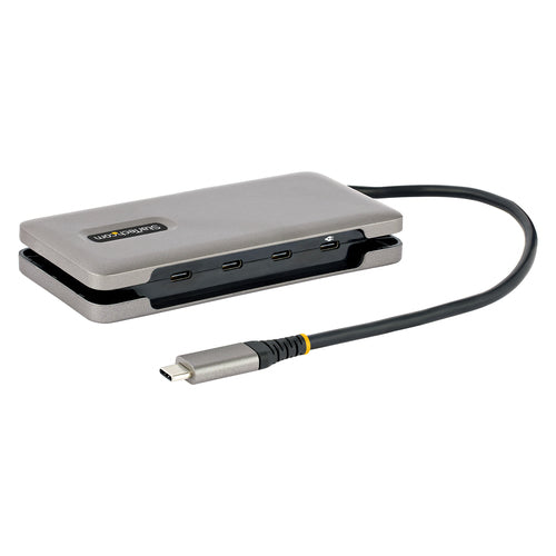StarTech.com 4-Port USB-C Hub, 4x USB-C Ports, USB 3.2 Gen 2 (10Gbps) - Portable USB C Hub with 100W Power Delivery Pass-Through - USB Type C Hub w/ 12.6in/32cm Wrap-Around Cable