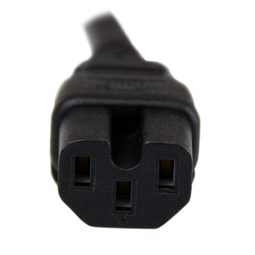 StarTech.com 4ft (1.2m) Heavy Duty Power Cord, NEMA 5-15P to C15 AC Power Cord, 15A 125V, 14AWG, Replacement Computer Power Cord, Monitor Power Cable, NEMA 5-15P to IEC 60320 C15 Power Cord - PC Power Supply Cable