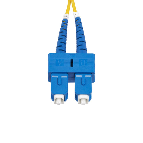 StarTech.com 2m (6.6ft) SC to SC (UPC) OS2 Single Mode Duplex Fiber Optic Cable, 9/125µm, 40G/100G Zipcord, Bend Insensitive, Low Insertion Loss - LSZH Fiber Jumper Cord