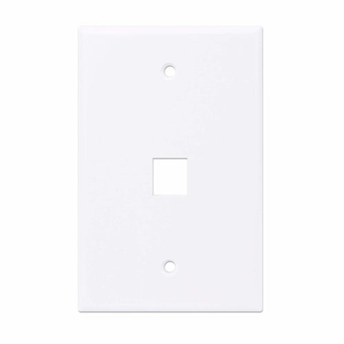 Intellinet 1-Outlet Oversized Keystone Wall Plate, White