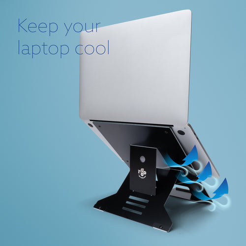 R-Go Tools Laptop stand R-Go Riser Document, ergonomic, foldable and adjustable stand with document holder, black