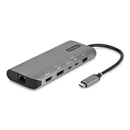 StarTech.com USB4 Multiport Adapter, Driverless Dual-4K for macOS and Windows, 140W Power Delivery Charging, 3-Port 10Gbps Hub, 2.5GbE, Mini Dock