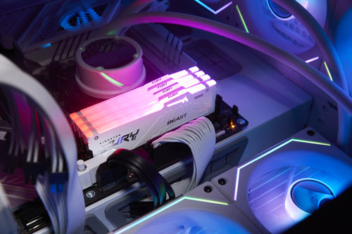 Kingston Technology FURY Beast 32GB 5600MT/s DDR5 CL36 DIMM (Kit of 2) White RGB EXPO