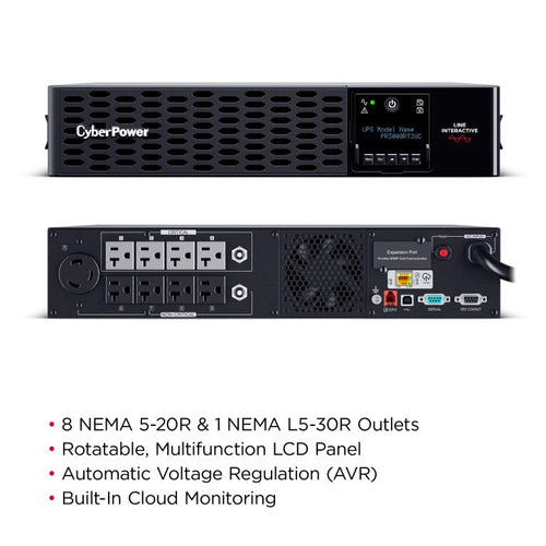 CyberPower PR3000RT2UC uninterruptible power supply (UPS) Line-Interactive 3 kVA 3000 W 9 AC outlet(s)