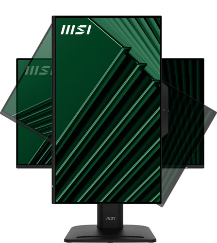 MSI Pro MP242PMG 23.8 Inch Monitor, FHD (1920 x 1080), 120Hz, IPS, 1ms, 1x HDMI 1.4b, 1x DP 1.2a, 1x D-Sub(VGA), 2xUSB 5Gbps Type-A, 1x USB 5Gbps Type-B, Built-in Speakers, Webcam, Anti-Glare, Anti-Flicker, Less Blue light, TÜV Certified, VESA,