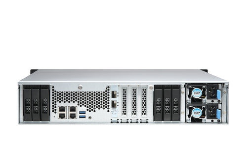 QNAP TS-h1886XU-RP R2 NAS Rack (2U) Intel® Xeon® D D-1622 32 GB DDR4 0 TB QuTS hero Black