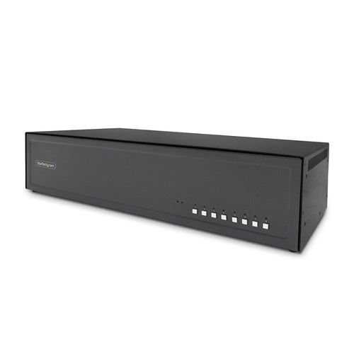 StarTech.com Secure 8-Port Dual-Monitor KVM Switch, DVI, NIAP 4.0 Desktop KVM, Metal Housing, CAC Port, Made in the USA