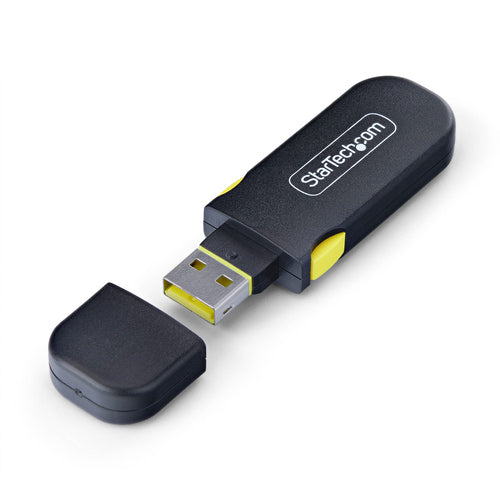 StarTech.com USB-A Port Blocker Key with 4x Locking USB-A Dust Cover Plugs, Snap-In Reusable Port Protectors for Laptops & Computers
