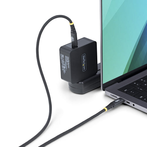 StarTech.com 3ft (91cm) USB-C Charging Cable, 240W (5A) PD EPR, Dual-Layer Silicone/Braided Jacket, USB 2.0 Laptop Charger Cable, USB-IF Certified, Rugged USB-C Charging Cord