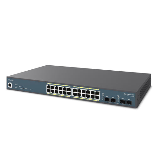 EnGenius Switch 24-port GbE PoE.af/at(+) 210W 4xSFP L2 19i