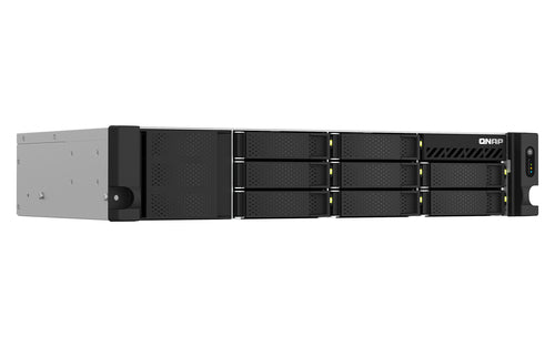 QNAP TS-864EU-8G NAS/storage server Rack (2U) Intel® Celeron® 8 GB DDR4 0 TB QNAP Turbo System Black