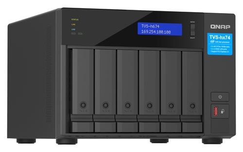 QNAP TVS-h674 NAS Tower Intel® Core™ i5 i5-12400 32 GB DDR4 0 TB QuTS hero Black