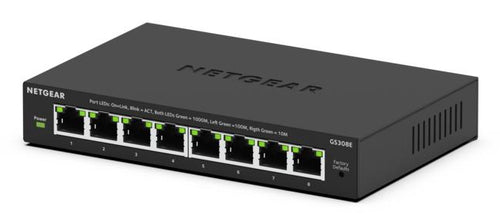 NETGEAR 8-Port Gig Plus Switch Managed L2/L3 Gigabit Ethernet (10/100/1000) Black