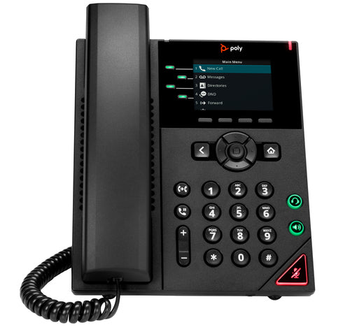 HP Poly VVX 250 4-Line IP Phone and PoE-enabled GSA/TAA