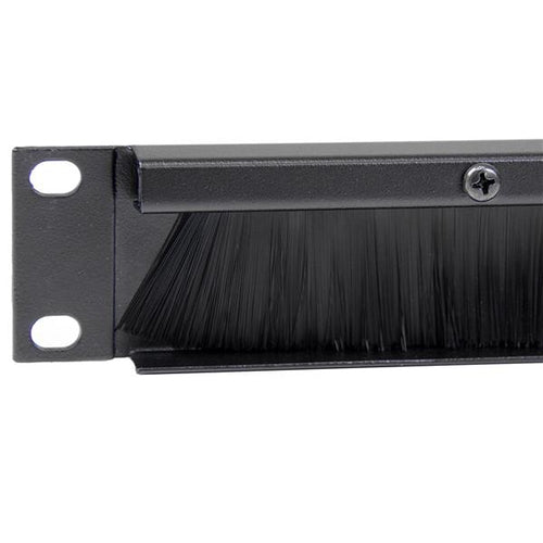 StarTech.com 1U High-density Brush Strip Cable Management Panel, Sturdy Steel Horizontal Data Centre Cable Organizer
