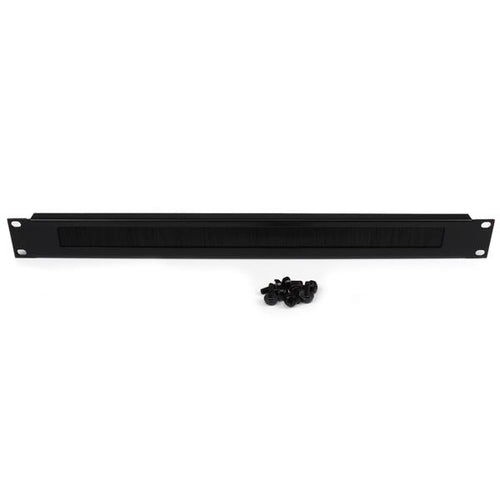 StarTech.com 1U High-density Brush Strip Cable Management Panel, Sturdy Steel Horizontal Data Centre Cable Organizer
