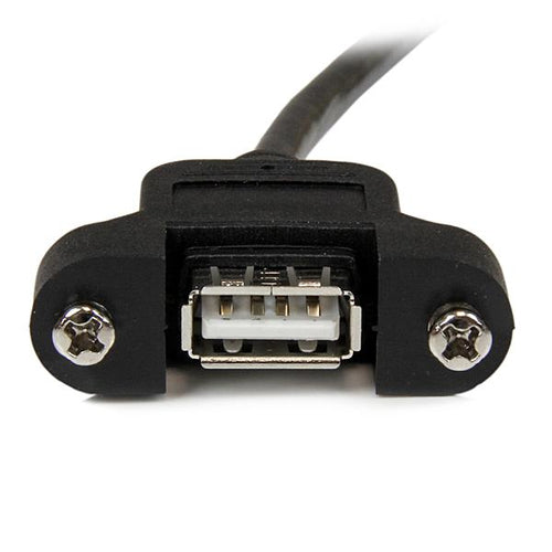 StarTech.com 3 ft Panel Mount USB Cable A to A - F/M