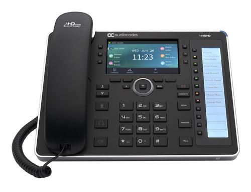 AudioCodes 445HD IP-Phone PoE GbE with an external power supply black