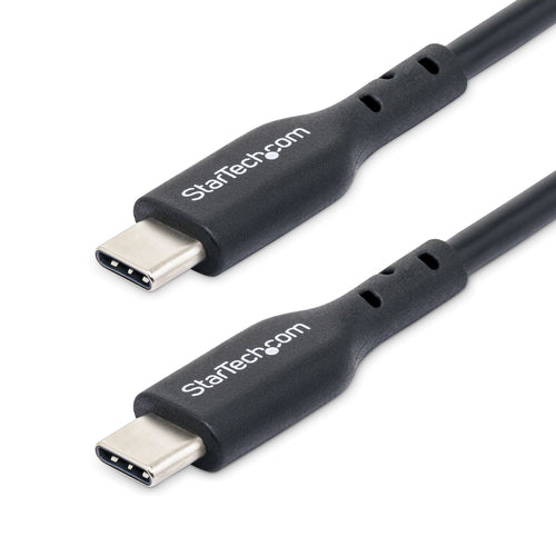 StarTech.com 10ft (3m) USB-C Charging Cable, USB C Cable, USB 2.0 Type-C Laptop Charger Cord, 60W 3A Power Delivery, TPE Jacket, USB-C Data Transfer Cable, M/M