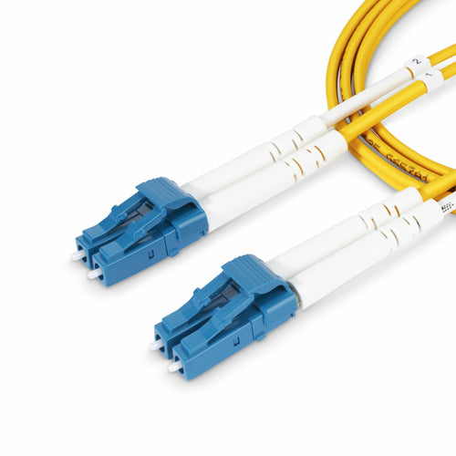 StarTech.com 8m (26.2ft) LC to LC (UPC) OS2 Single Mode Duplex Fiber Optic Cable, 9/125µm, 100G, Bend Insensitive, Low Insertion Loss - LSZH Fiber Jumper Cord