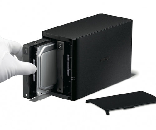 Buffalo LinkStation 220 NAS Marvell Armada 370 0.25 GB DDR3 8 TB HDD Black